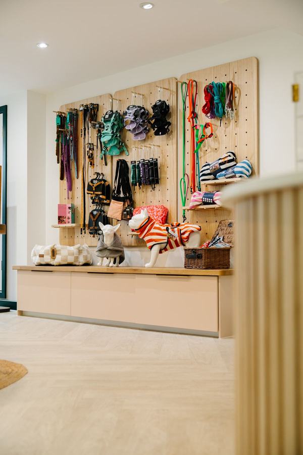 The Barkley Club collar and lead display wall